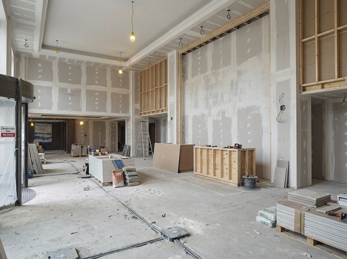 Commercial facility before painting